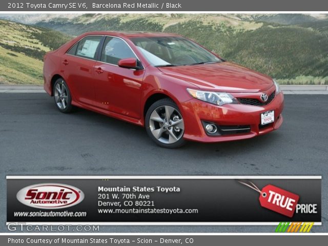 2012 Toyota Camry SE V6 in Barcelona Red Metallic
