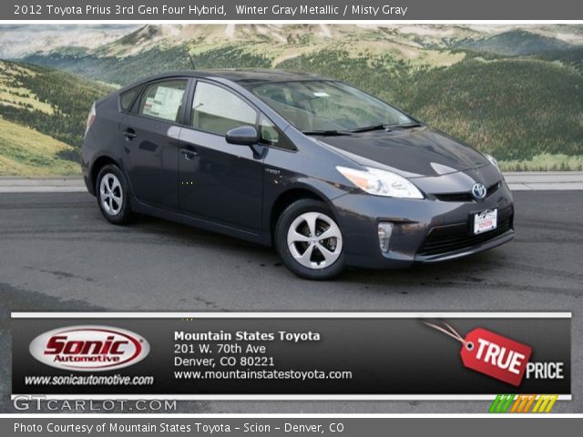 2012 Toyota Prius 3rd Gen Four Hybrid in Winter Gray Metallic