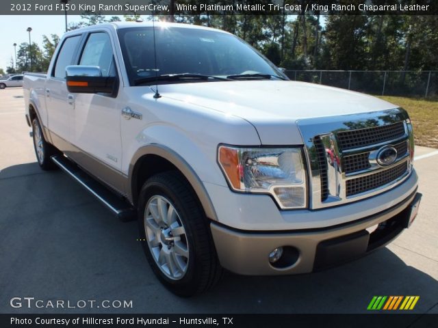 2012 Ford F150 King Ranch SuperCrew in White Platinum Metallic Tri-Coat