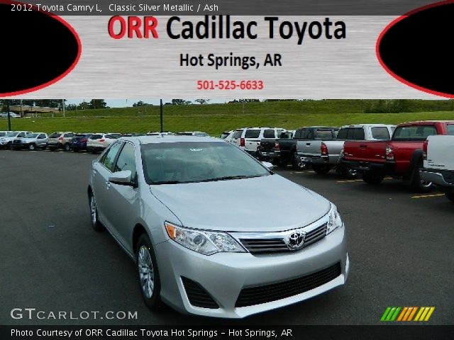 2012 Toyota Camry L in Classic Silver Metallic