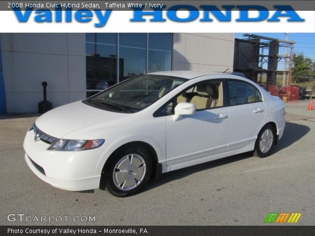 2008 Honda Civic Hybrid Sedan in Taffeta White
