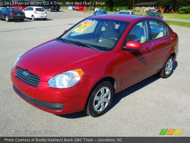 2011 Hyundai Accent GLS 4 Door in Wine Red Pearl