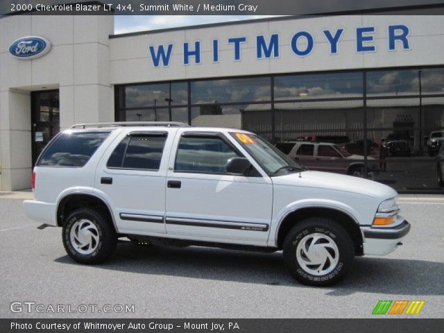 Summit White 2000 Chevrolet Blazer Lt 4x4 Medium Gray