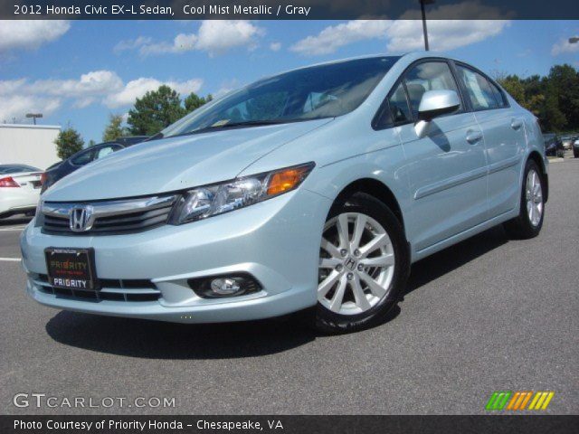 2012 Honda Civic EX-L Sedan in Cool Mist Metallic