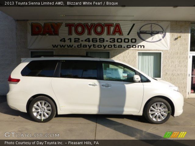 2013 Toyota Sienna Limited AWD in Blizzard White Pearl