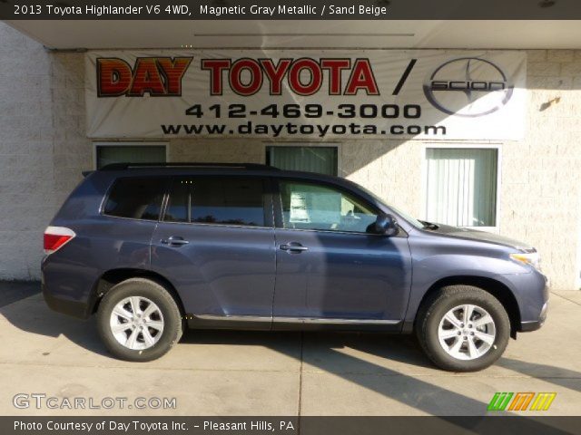 2013 Toyota Highlander V6 4WD in Magnetic Gray Metallic