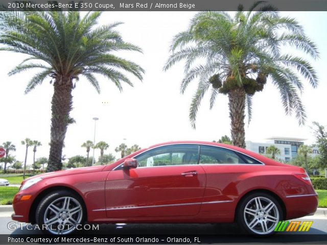 2010 Mercedes-Benz E 350 Coupe in Mars Red