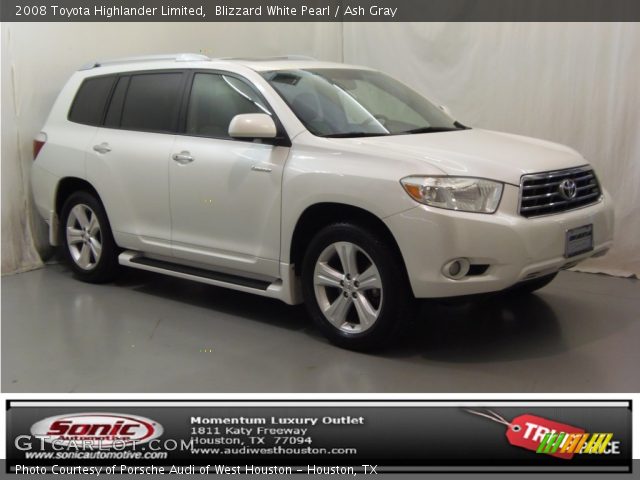 2008 Toyota Highlander Limited in Blizzard White Pearl