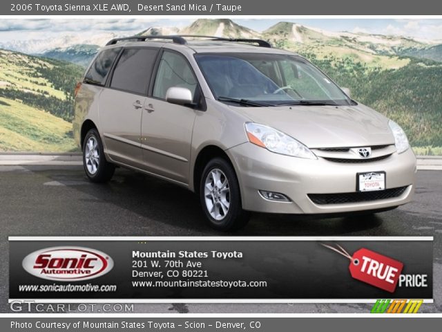 2006 Toyota Sienna XLE AWD in Desert Sand Mica