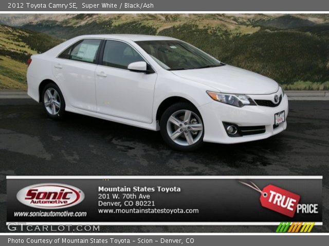 2012 Toyota Camry SE in Super White