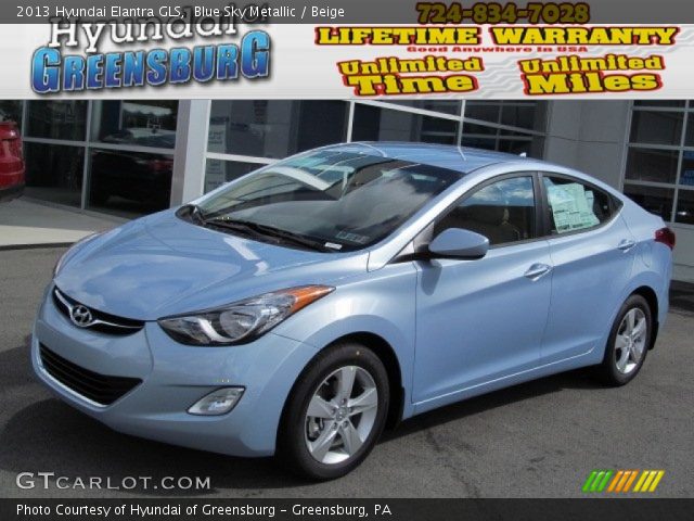 2013 Hyundai Elantra GLS in Blue Sky Metallic