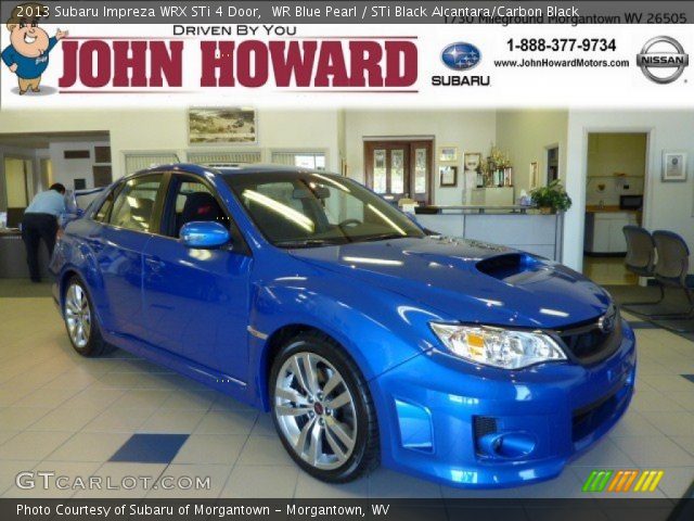 2013 Subaru Impreza WRX STi 4 Door in WR Blue Pearl