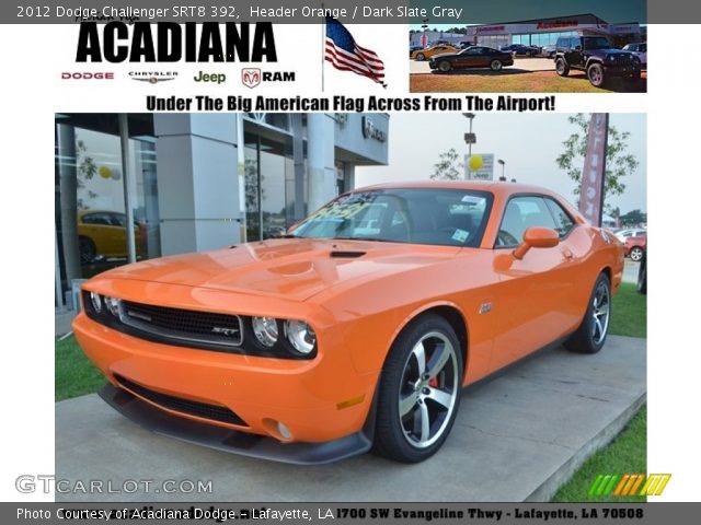 2012 Dodge Challenger SRT8 392 in Header Orange