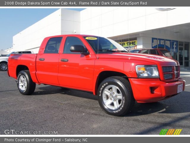 2008 Dodge Dakota Sport Crew Cab 4x4 in Flame Red