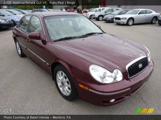 2005 Hyundai Sonata GLS V6 in Ruby Red