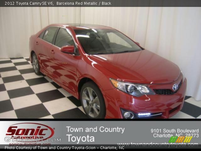 2012 Toyota Camry SE V6 in Barcelona Red Metallic