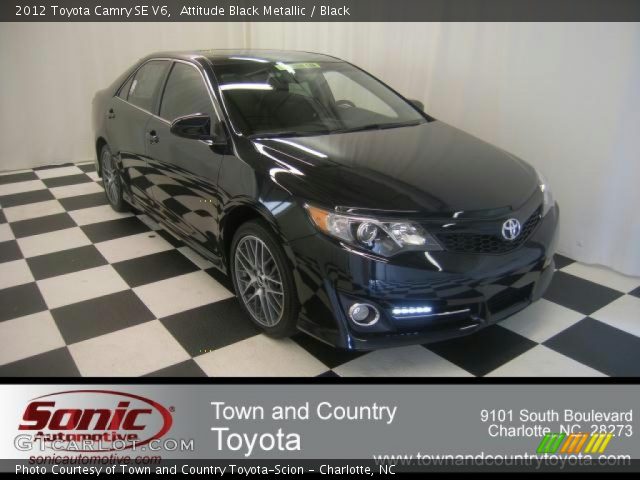 2012 Toyota Camry SE V6 in Attitude Black Metallic