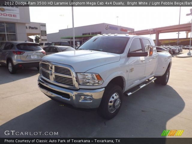 2012 Dodge Ram 3500 HD Laramie Longhorn Mega Cab 4x4 Dually in Bright White