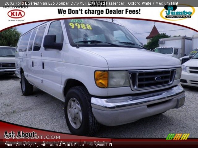 2003 Ford E Series Van E350 Super Duty XLT Extended Passenger in Oxford White
