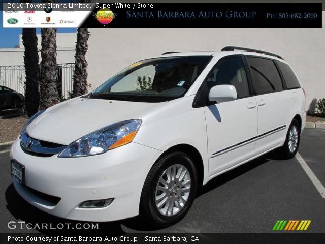 2010 Toyota Sienna Limited in Super White
