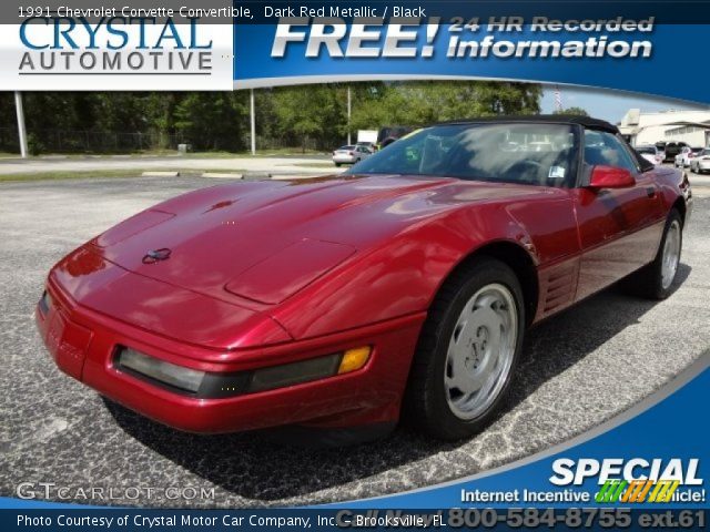 1991 Chevrolet Corvette Convertible in Dark Red Metallic
