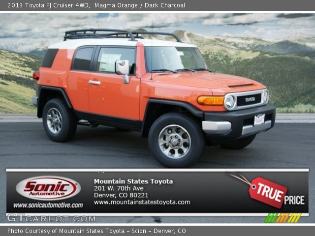 2013 Toyota FJ Cruiser 4WD in Magma Orange