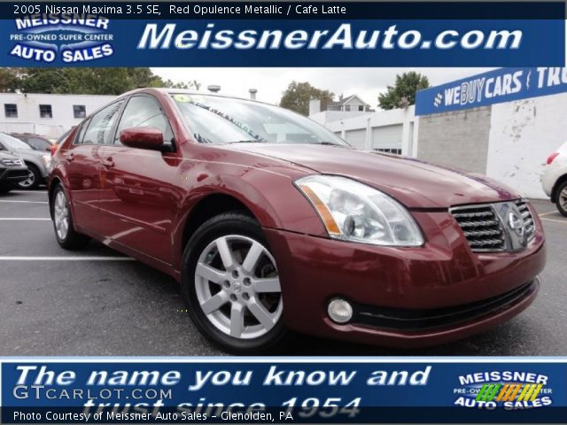 2005 Nissan Maxima 3.5 SE in Red Opulence Metallic