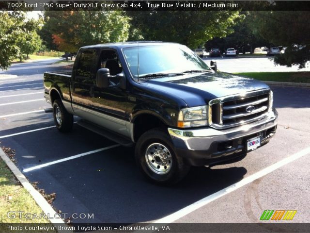 2002 Ford F250 Super Duty XLT Crew Cab 4x4 in True Blue Metallic