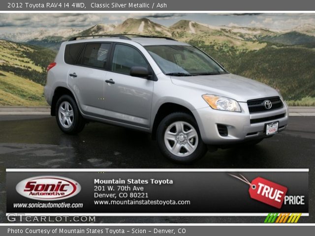 2012 Toyota RAV4 I4 4WD in Classic Silver Metallic