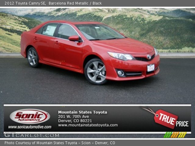 2012 Toyota Camry SE in Barcelona Red Metallic