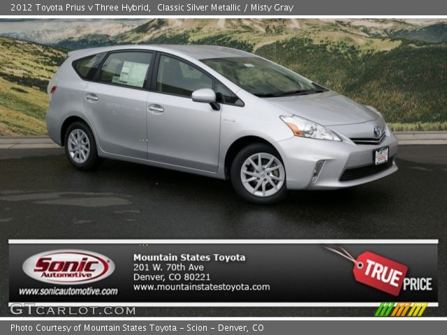 2012 Toyota Prius v Three Hybrid in Classic Silver Metallic