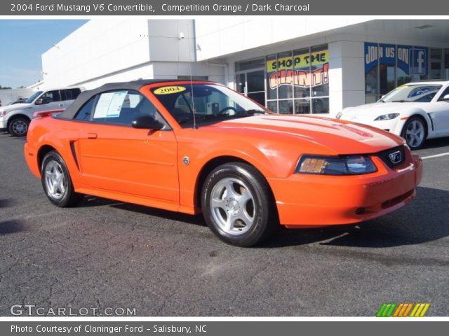 2004 Ford Mustang V6 Convertible in Competition Orange
