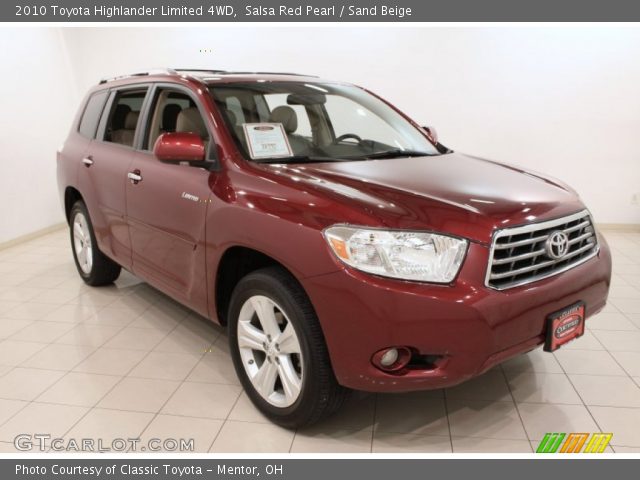 2010 Toyota Highlander Limited 4WD in Salsa Red Pearl