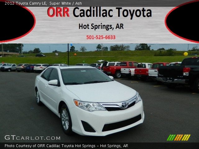2012 Toyota Camry LE in Super White