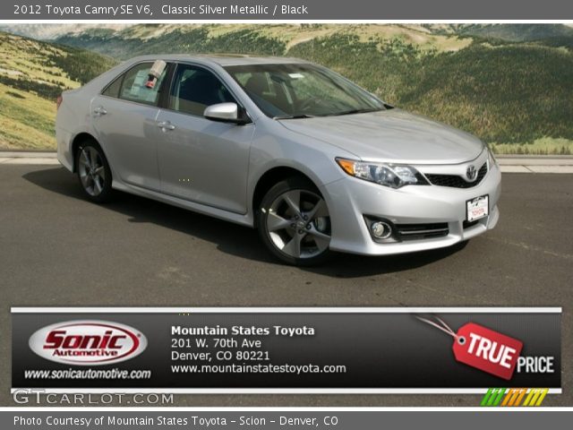 2012 Toyota Camry SE V6 in Classic Silver Metallic