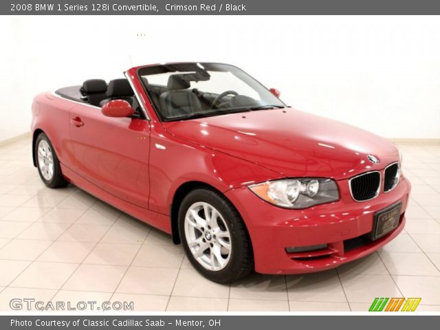 2008 BMW 1 Series 128i Convertible in Crimson Red