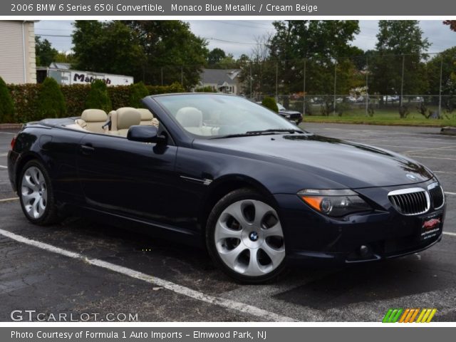2006 BMW 6 Series 650i Convertible in Monaco Blue Metallic
