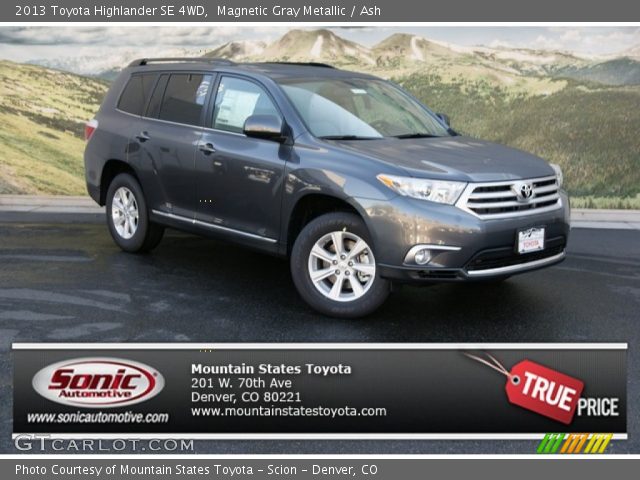 2013 Toyota Highlander SE 4WD in Magnetic Gray Metallic