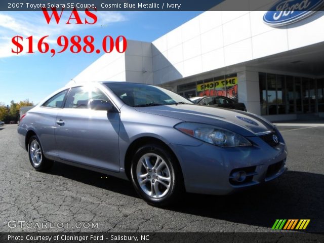 2007 Toyota Solara SE Coupe in Cosmic Blue Metallic
