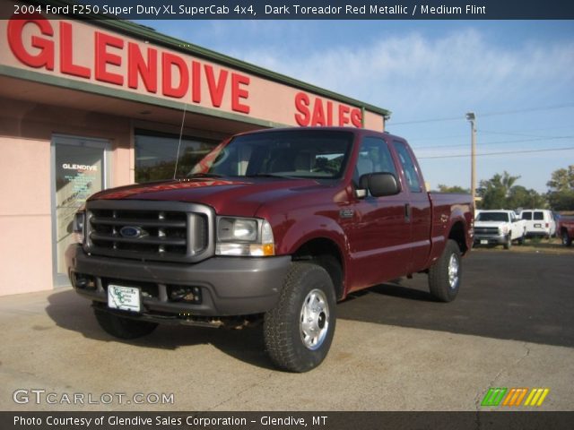 2004 Ford F250 Super Duty XL SuperCab 4x4 in Dark Toreador Red Metallic