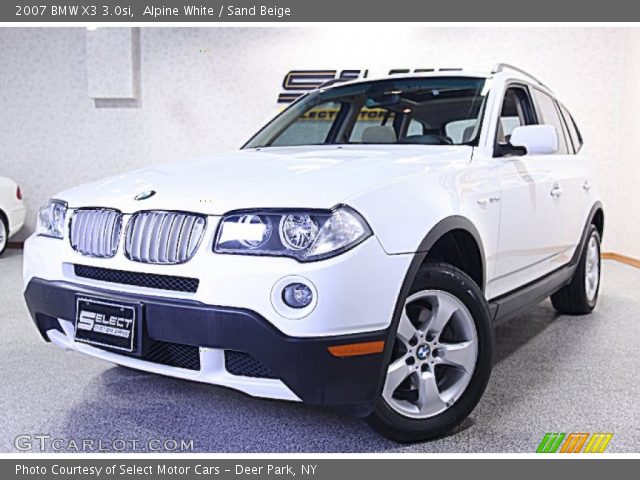 2007 BMW X3 3.0si in Alpine White