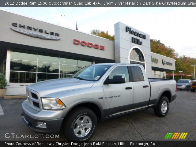 2012 Dodge Ram 1500 Outdoorsman Quad Cab 4x4 in Bright Silver Metallic