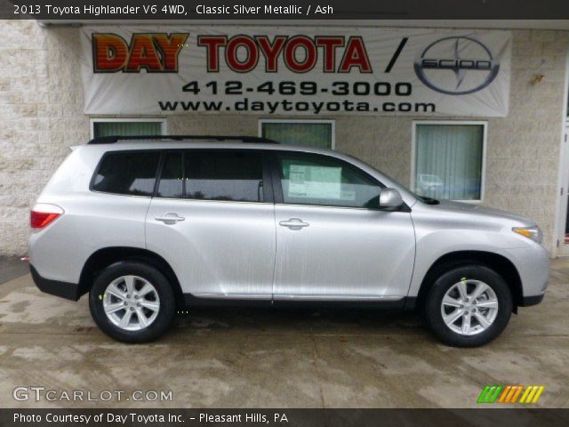 2013 Toyota Highlander V6 4WD in Classic Silver Metallic