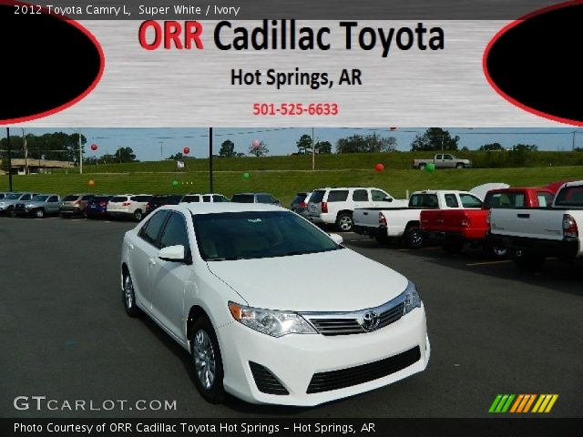 2012 Toyota Camry L in Super White