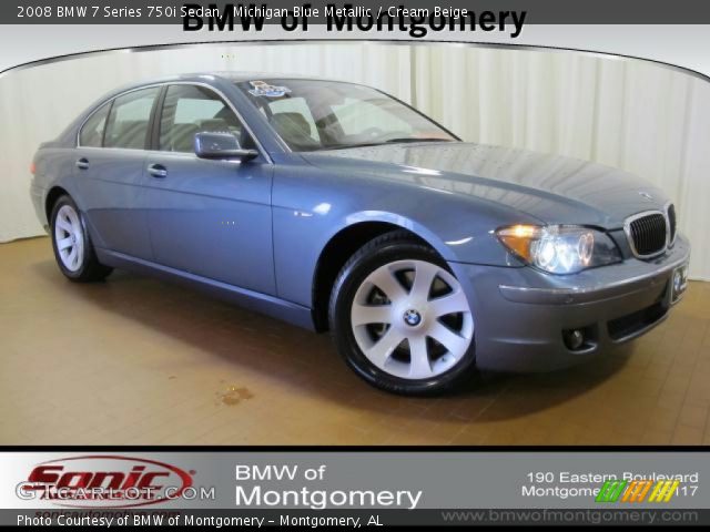 2008 BMW 7 Series 750i Sedan in Michigan Blue Metallic