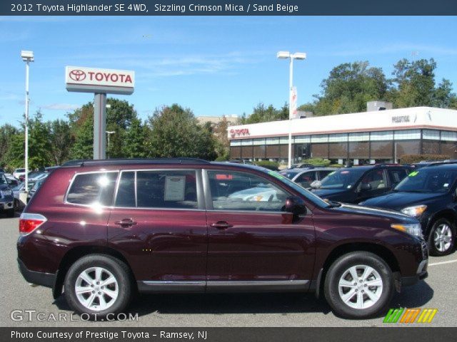 2012 Toyota Highlander SE 4WD in Sizzling Crimson Mica