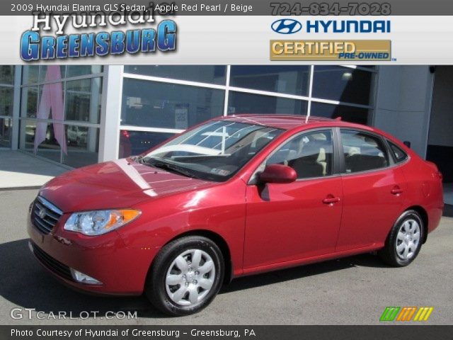 2009 Hyundai Elantra GLS Sedan in Apple Red Pearl