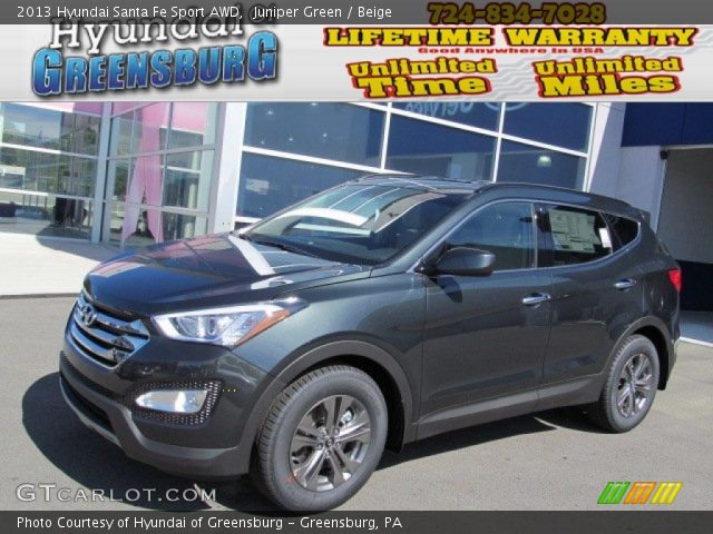 2013 Hyundai Santa Fe Sport AWD in Juniper Green