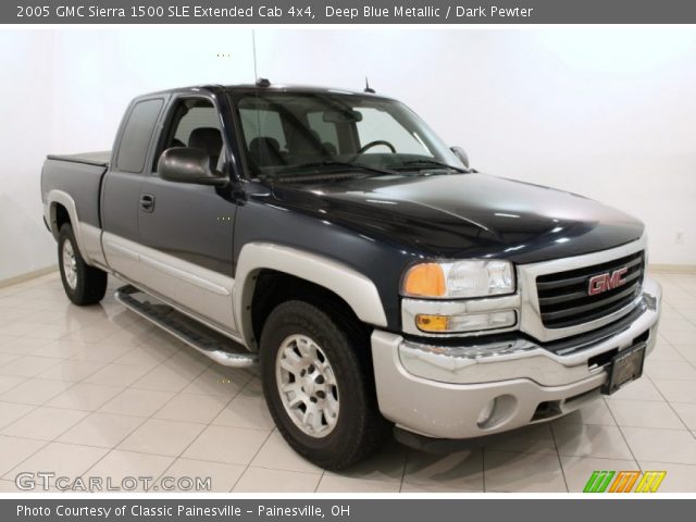 2005 GMC Sierra 1500 SLE Extended Cab 4x4 in Deep Blue Metallic