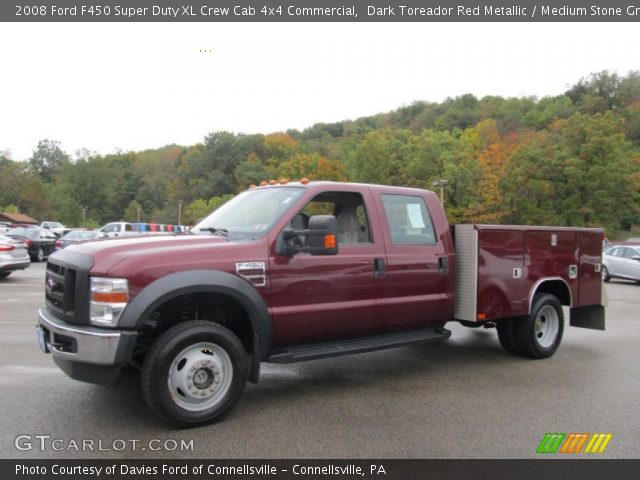 2008 Ford F450 Super Duty XL Crew Cab 4x4 Commercial in Dark Toreador Red Metallic